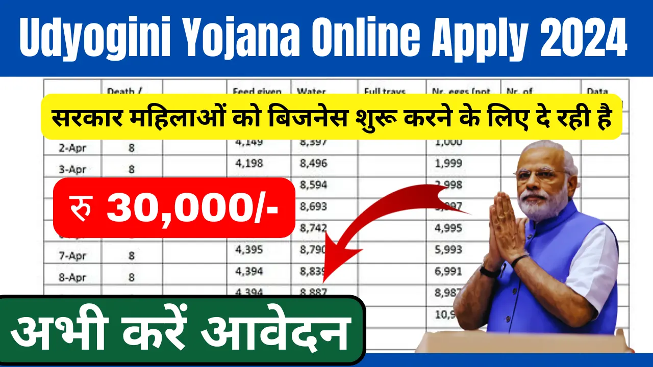 Udyogini Yojana Online Apply 2024: महिलाओं को बिजनेस शुरू करने के लिए सरकार दे रही है 30,000